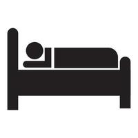 bed icon logo vector design template