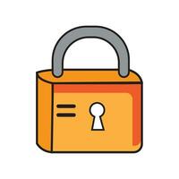 padlock icon logo vector design template