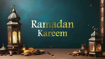 ai generato Ramadan kareem. Ramadan lanterna. lanterna Ramadan video