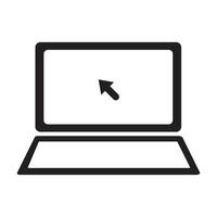 laptop icon logo vector design template