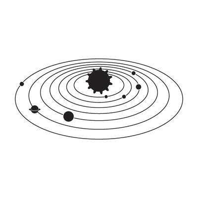 Solar System Black And White Vector Art, Icons, and Graphics for Free