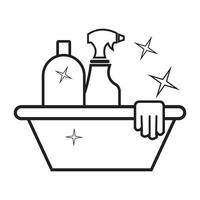 cleaning icon logo vector design template