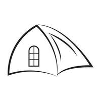 tent icon logo vector design template
