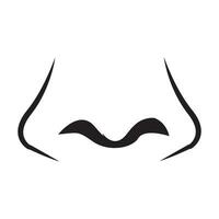 nariz icono logo vector diseño modelo