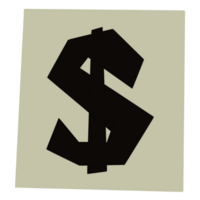 paper style ransom note symbol png