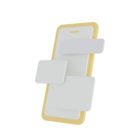 3d smartphone met kader png