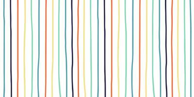 Hand drawn colorful vertical stripes seamless pattern. Creative background for children. Vector illustration