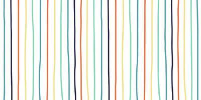 Hand drawn colorful vertical stripes seamless pattern. Creative background for children. Vector illustration