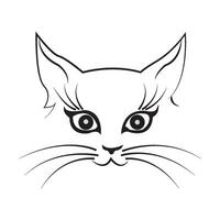 gato icono logo vector diseño modelo