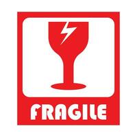 fragile icon logo vector design template