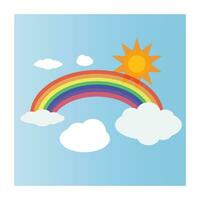 arco iris icono logo vector diseño modelo