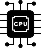 icono de vector de cpu