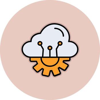 Cloud Computing Vector Icon