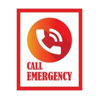 emergency call icon logo vector design template