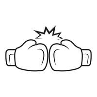 boxeo guantes icono logo vector diseño modelo