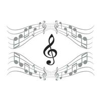 musical note icon vector