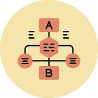 icono de vector de diagrama de flujo