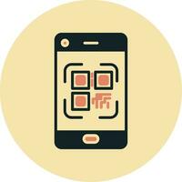 teléfono inteligente qr código vector icono