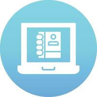 Laptop User Vector Icon