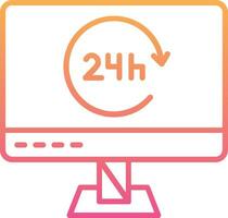 24 Hours Vector Icon