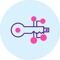 digital key Vector Icon
