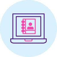 Laptop User Vector Icon