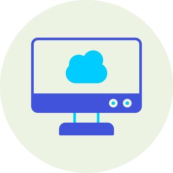icono de vector de computación en la nube