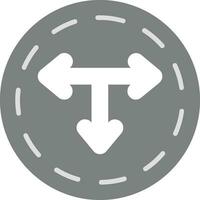 T Junction Vector Icon