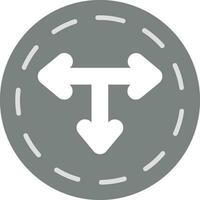 T Junction Vector Icon