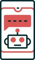 icono de vector de chatbot