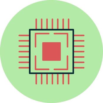 icono de vector de procesador