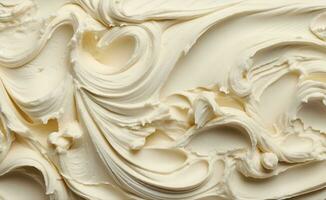 AI generated cream texture, yogurt texture, top view photo