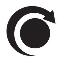 rotación icono logo vector diseño modelo