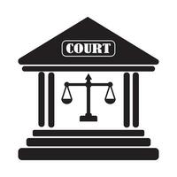 court icon logo vector design template