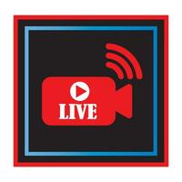 live broadcast icon logo vector design template