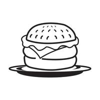 hamburguesas icono logo vector diseño modelo