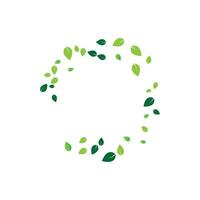 green leaf ecology nature element vector icon