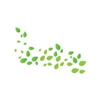 green leaf ecology nature element vector icon