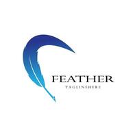 feather logo vector template illustration design