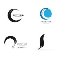 feather logo vector template illustration design