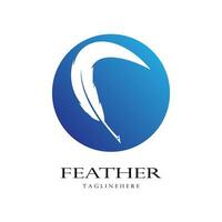 feather logo vector template illustration design