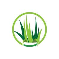 Grass logo vector template