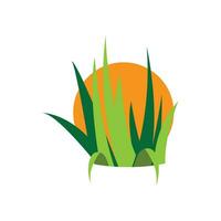 Grass logo vector template