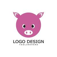 pig logo vector template