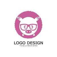 pig logo vector template