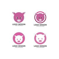 pig logo vector template