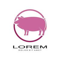 pig logo vector template