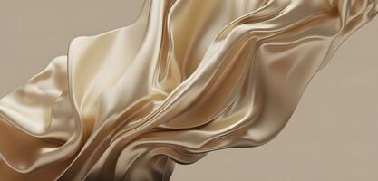 AI generated Shiny gold silver soft smooth silk background wallpaper photo