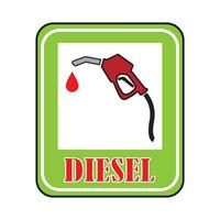 combustible diesel icono logo vector diseño modelo