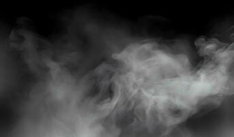 AI generated Abstract powder or smoke effect isolated on black background photo